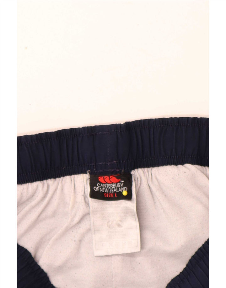 Calça corta-vento masculina Canterbury grande poliéster azul marinho
