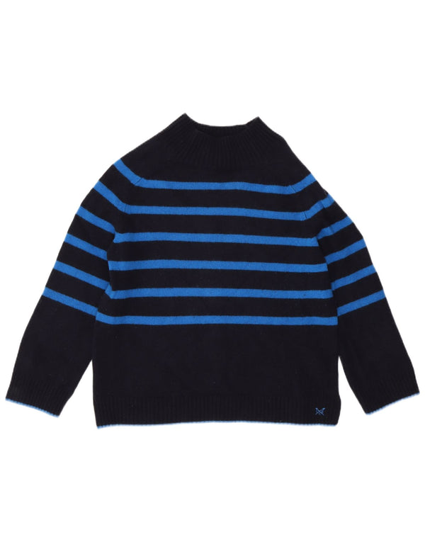 Suéter feminino Crew Clothing com gola tartaruga Reino Unido 12 médio azul marinho