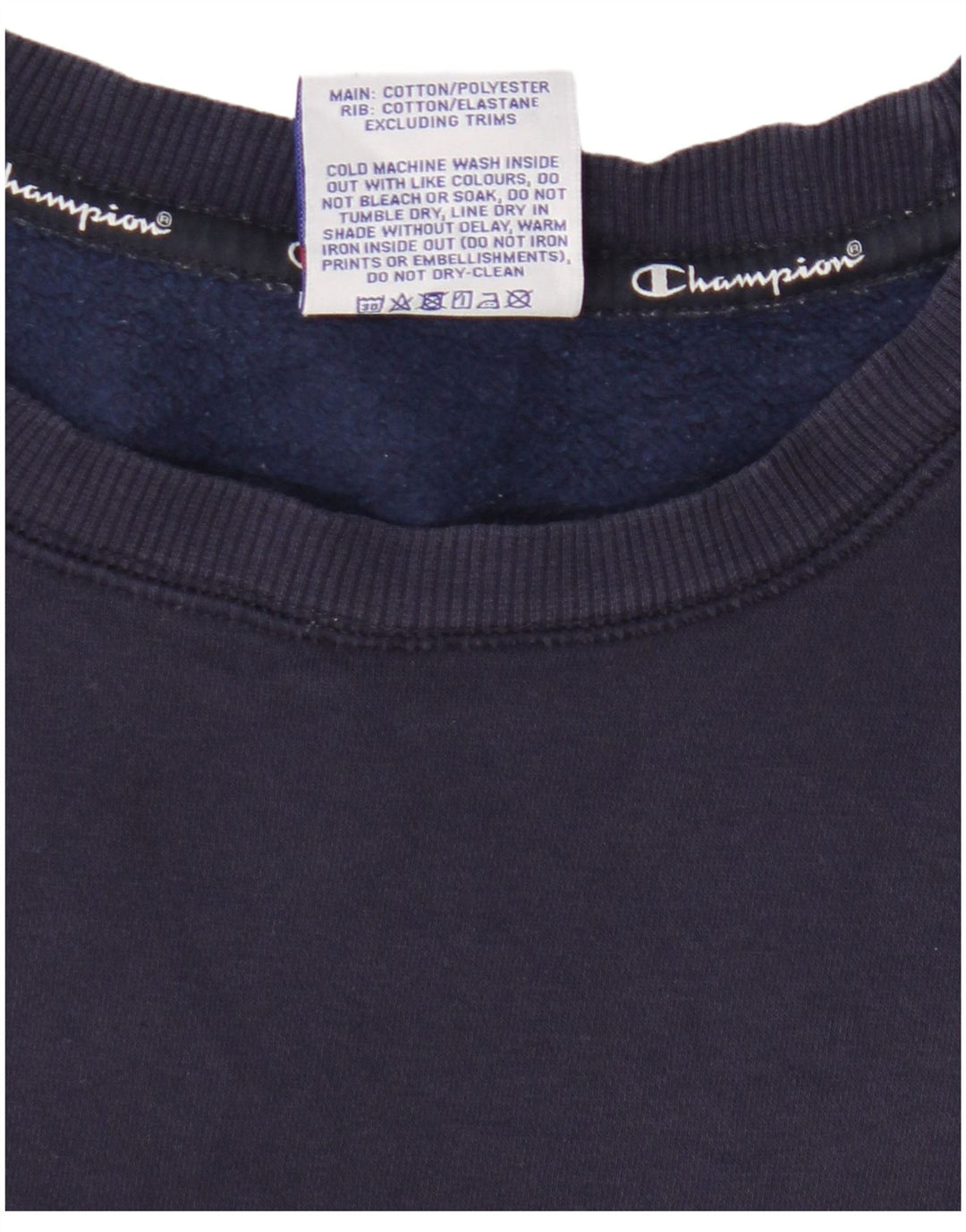 Champion moletom masculino gráfico jumper pequeno algodão azul marinho