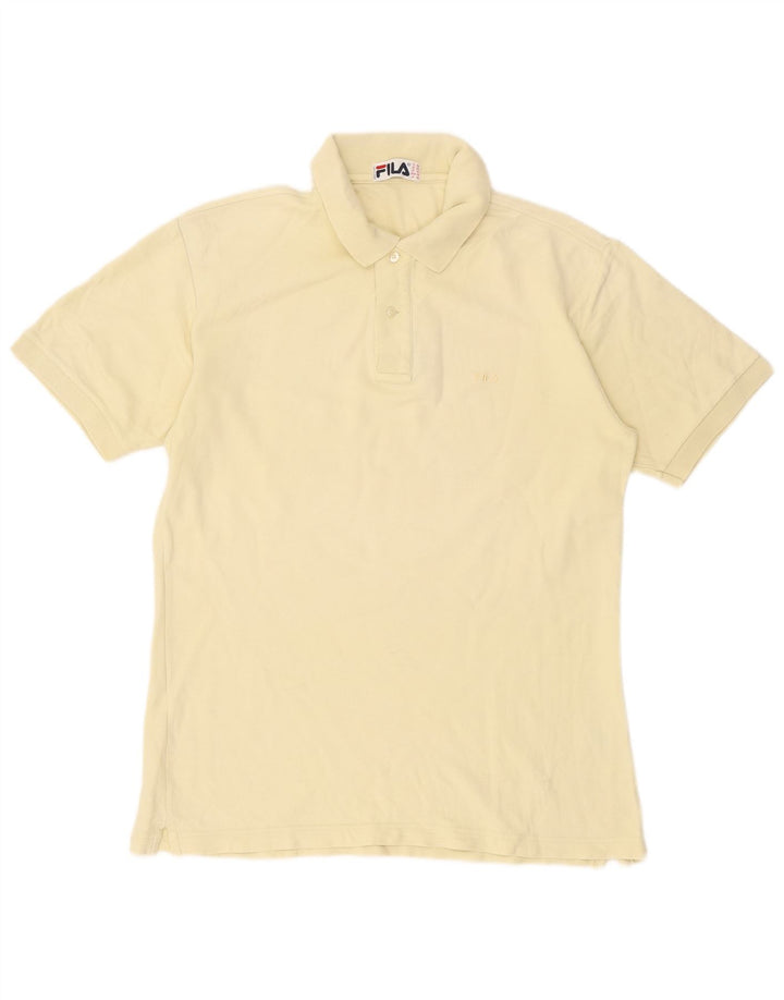 Camisa polo masculina Fila IT 50 grande amarelo