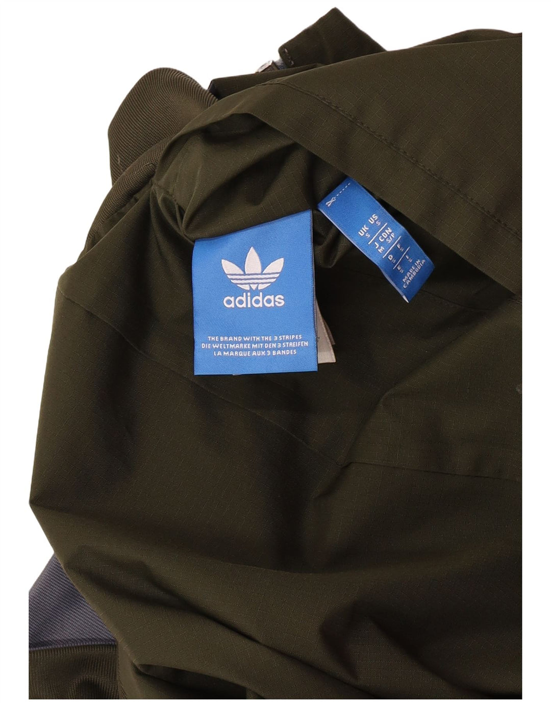 Adidas Mens Hooded Bomber Reversible Jacket UK 36 Pequeno Cáqui Poliéster