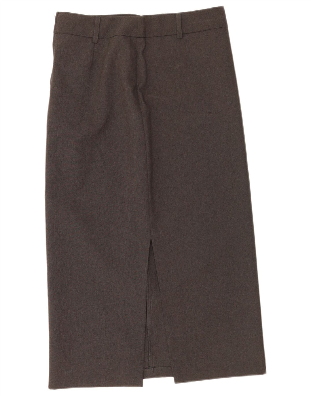 Saia Midi Reta Feminina Benetton IT 40 Pequena W26 Poliéster Cinza