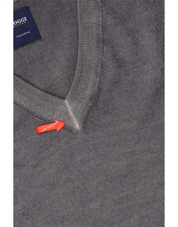 Boggi Mens Vest Tank Top cinza médio lã nova