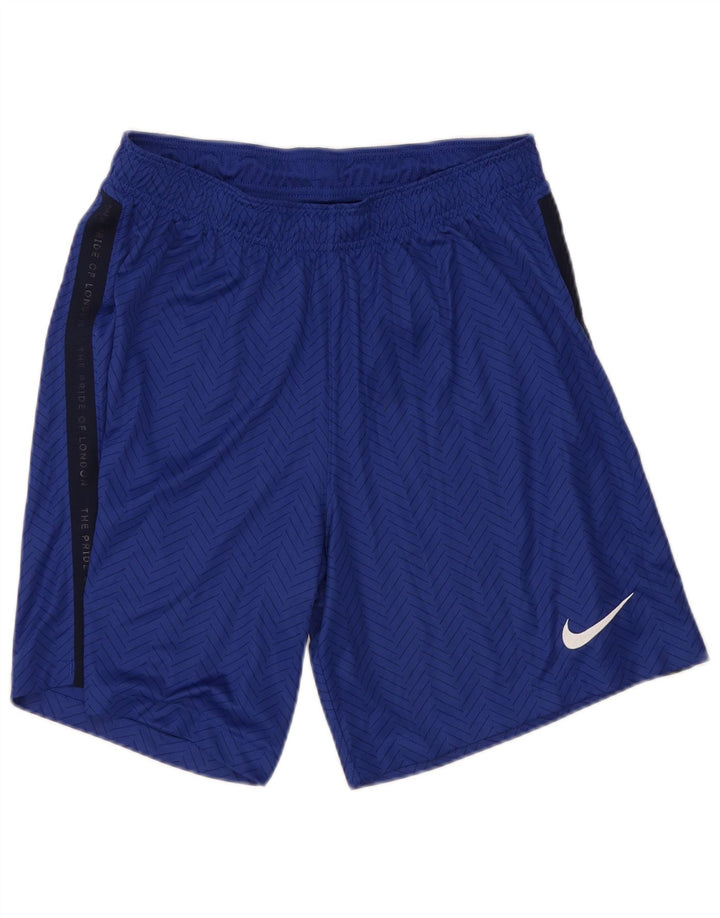 Shorts esportivos gráficos Nike Dri Fit masculino grande azul colorido bloco de poliéster