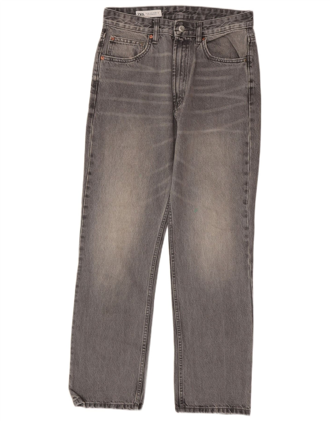 Calça jeans reta feminina Zara EU 40 médio W30 L29 cinza