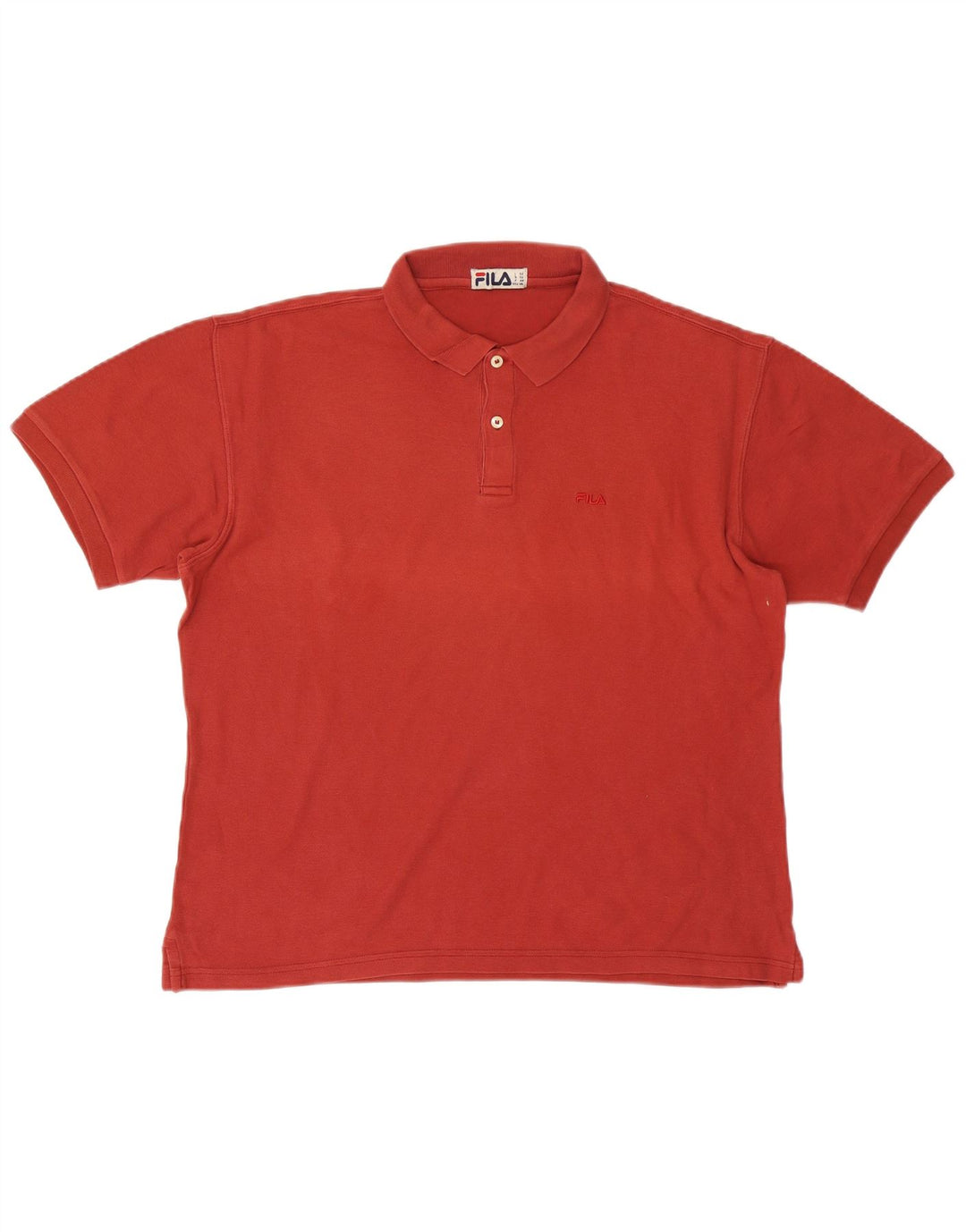 Camisa polo masculina FILA algodão vermelho médio