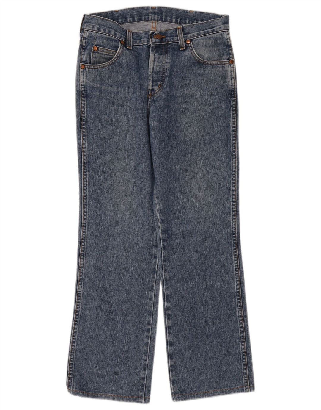 Wrangler Masculino Evolution Bootcut Jeans W29 L28 Azul Algodão