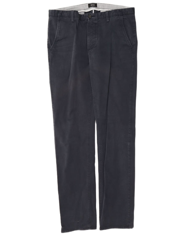 Calça Chino Masculina Hugo Boss EU 50 Grande W34 L33 Algodão Azul Marinho