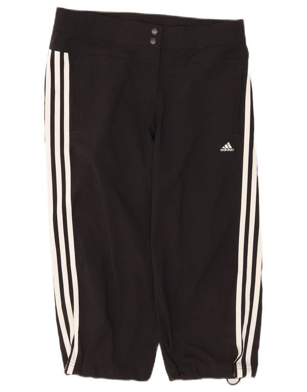 Adidas Womens Climalite Straight Capri Trousers UK 10 Small W30 L19 Black