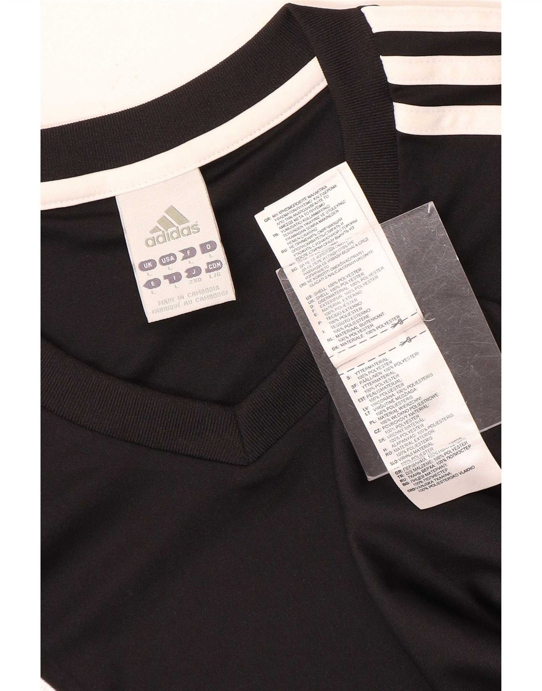 Adidas Mens Climalite Camiseta Top Grande Poliéster Preto
