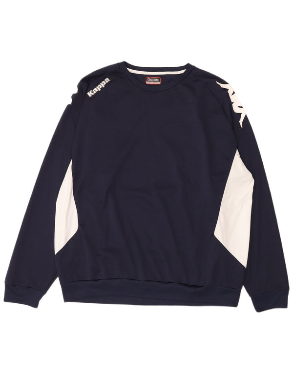 Kappa moletom masculino jumper 3XL azul marinho colorblock