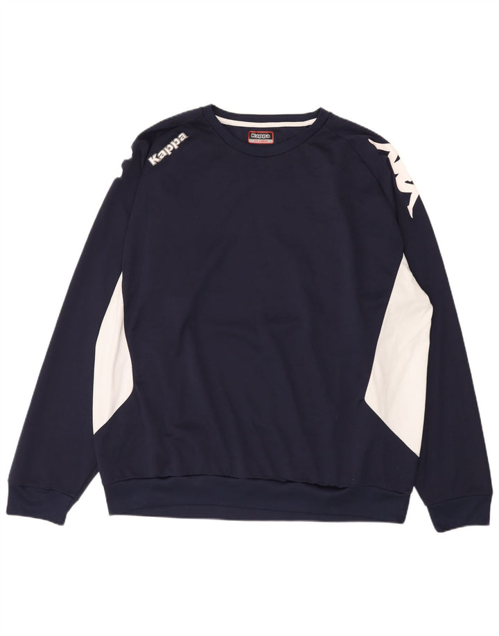 Kappa moletom masculino jumper 3XL azul marinho colorblock
