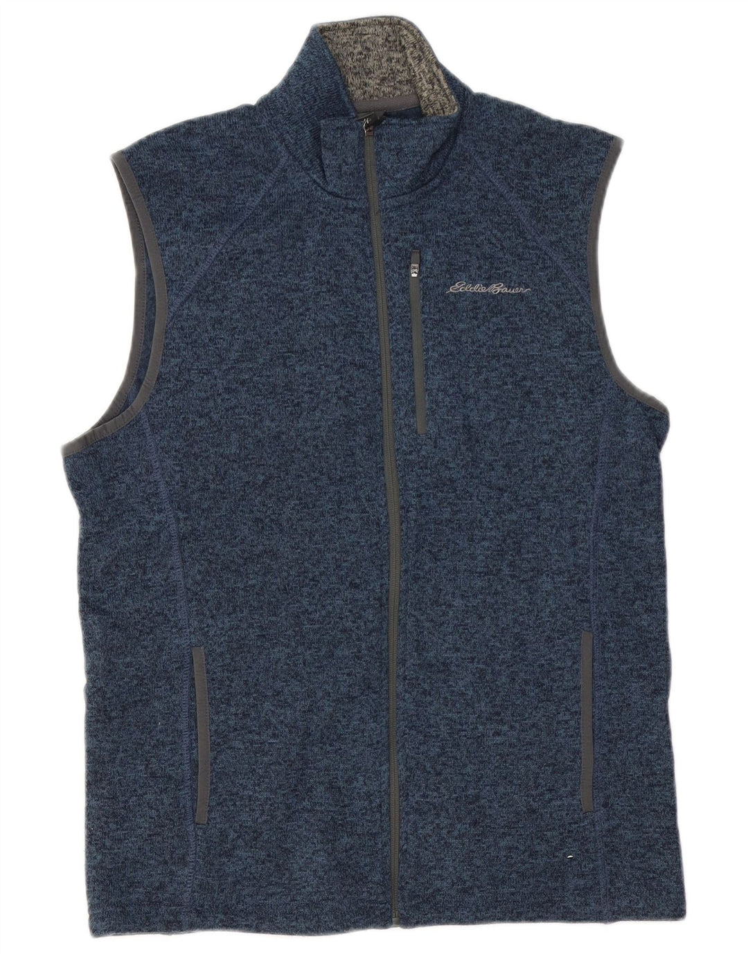 EDDIE BAUER Jaqueta masculina sem mangas com top de treino azul médio manchado