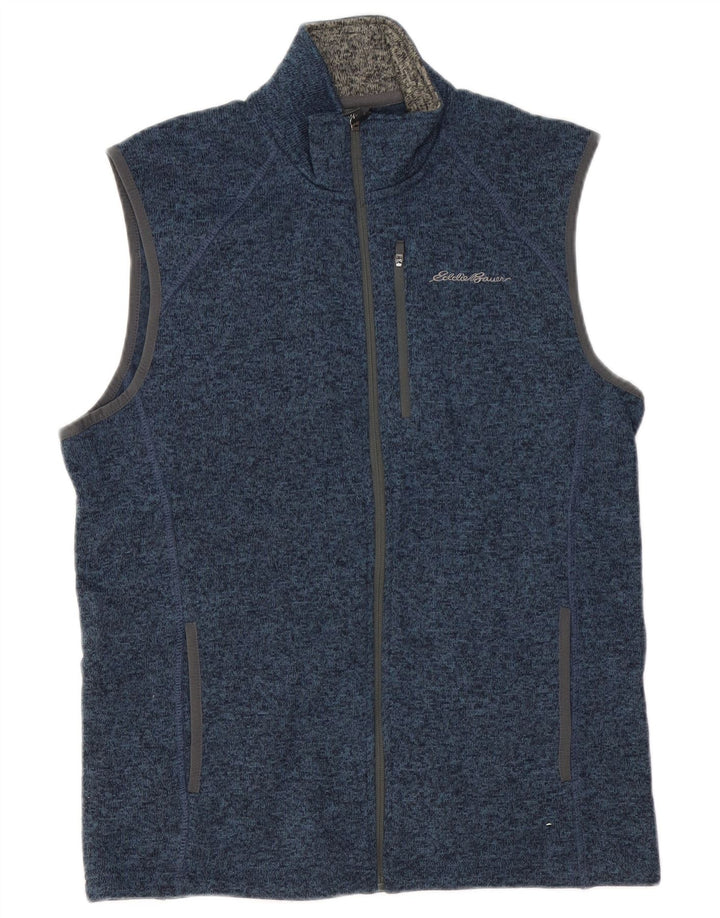 EDDIE BAUER Jaqueta masculina sem mangas com top de treino azul médio manchado