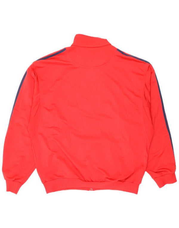 Adidas Mens Tracksuit Top Jacket UK 44/46 Grande Poliéster Vermelho