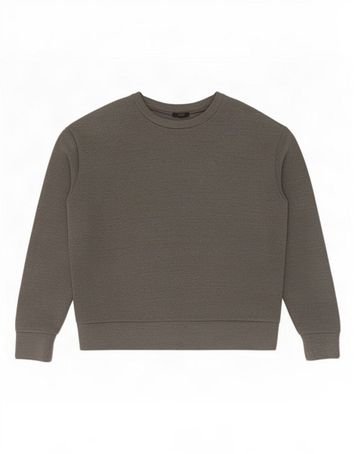 Cos moletom masculino jumper poliéster manchado cinza médio