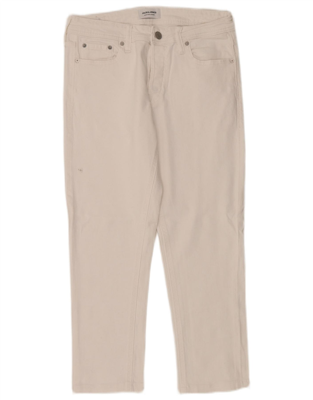 Jeans masculinos Jack & Jones Slim W30 L26 algodão branco
