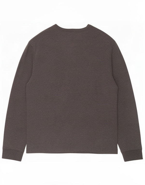 Gap Mens Top Manga Longa Algodão Cinza Médio