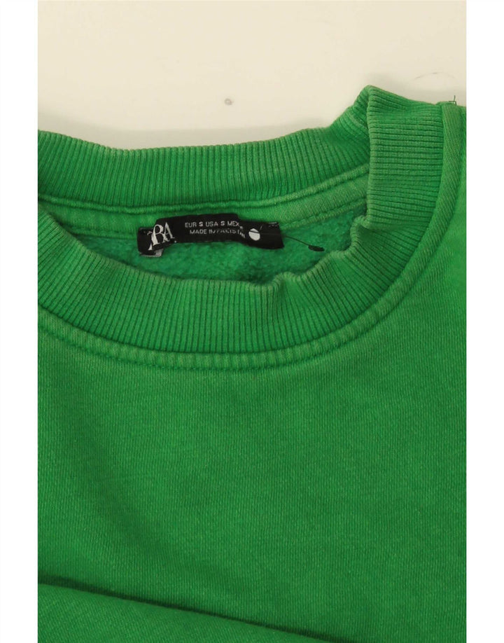 Zara moletom feminino jumper UK 10 pequeno verde