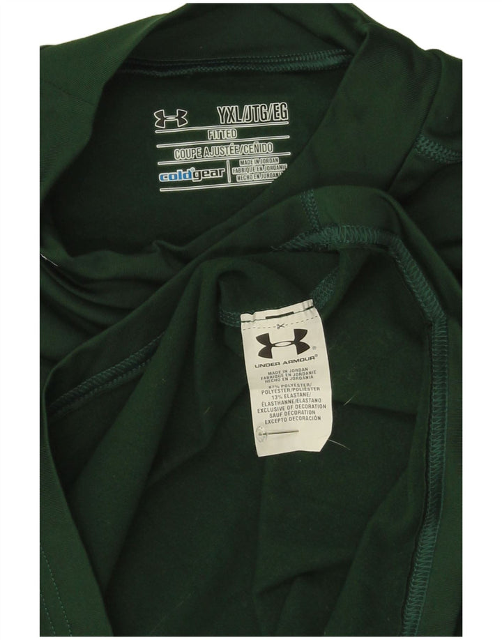 Under Armour Boys Cold Gear Top manga comprida 13-14 anos XL verde poliéster