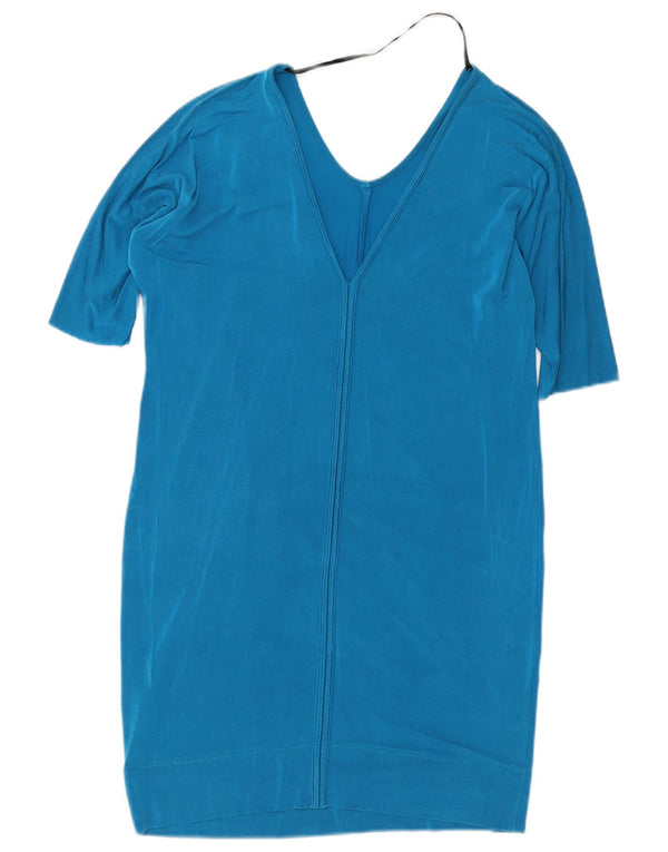 Vestido feminino Diesel Oversized Shift UK 6 XS Azul Cupro