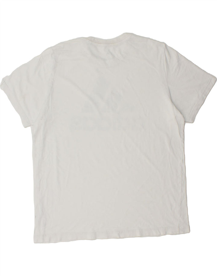 ADIDAS Mens Graphic T-Shirt Top XL White Cotton Vintage Adidas and Second-Hand Adidas from Messina Hembry 