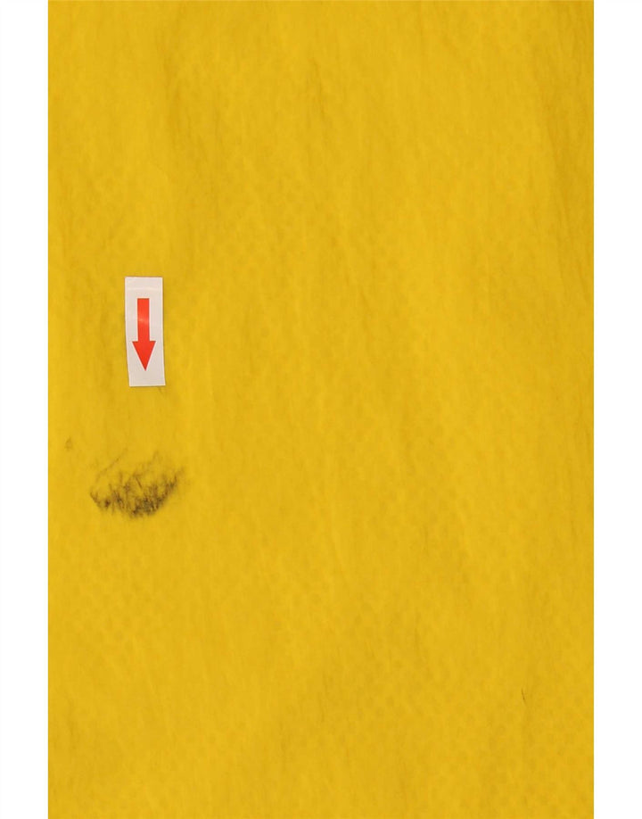 Adidas masculino pulôver com capuz jaqueta de chuva Reino Unido 36 pequeno amarelo nylon