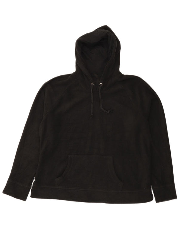 Suéter de lã com capuz feminino Marks & Spencer Reino Unido 16 grande poliéster preto