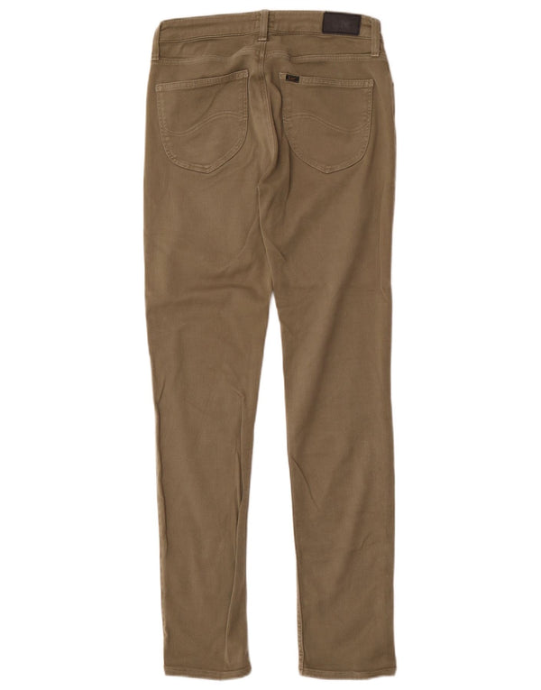 Lee Womens Elly Jeans Skinny W28 L33 Algodão Cáqui