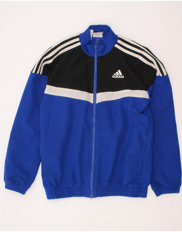 Jaqueta Adidas Meninos Treino Top 9-10 Anos Azul Colorblock Poliéster