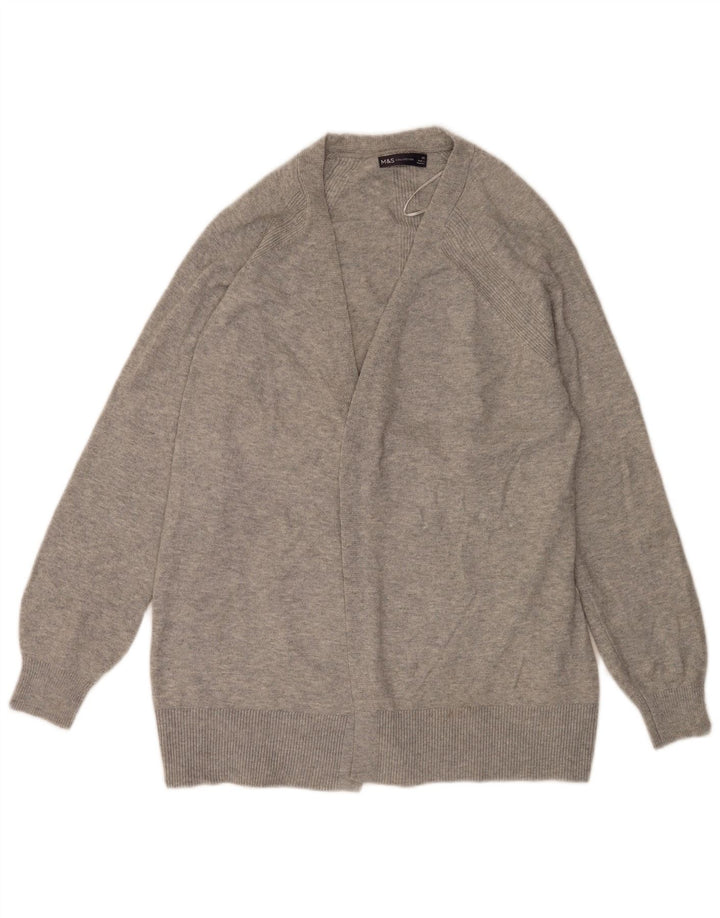 Suéter cardigã oversized Marks & Spencer Longline feminino Reino Unido 6 XS cinza