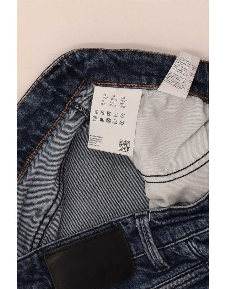 Hugo Boss Masculino Slim Jeans W36 L32 Azul Algodão