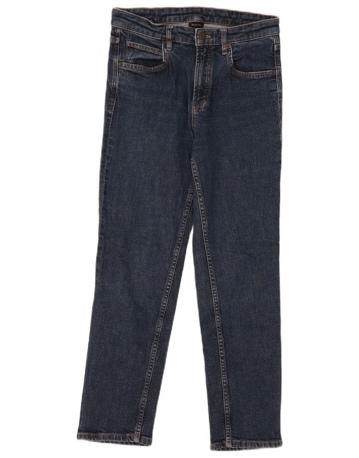 Jeans Slim Feminino Massimo Dutti EU 38 Pequeno W28 L26 Azul Marinho
