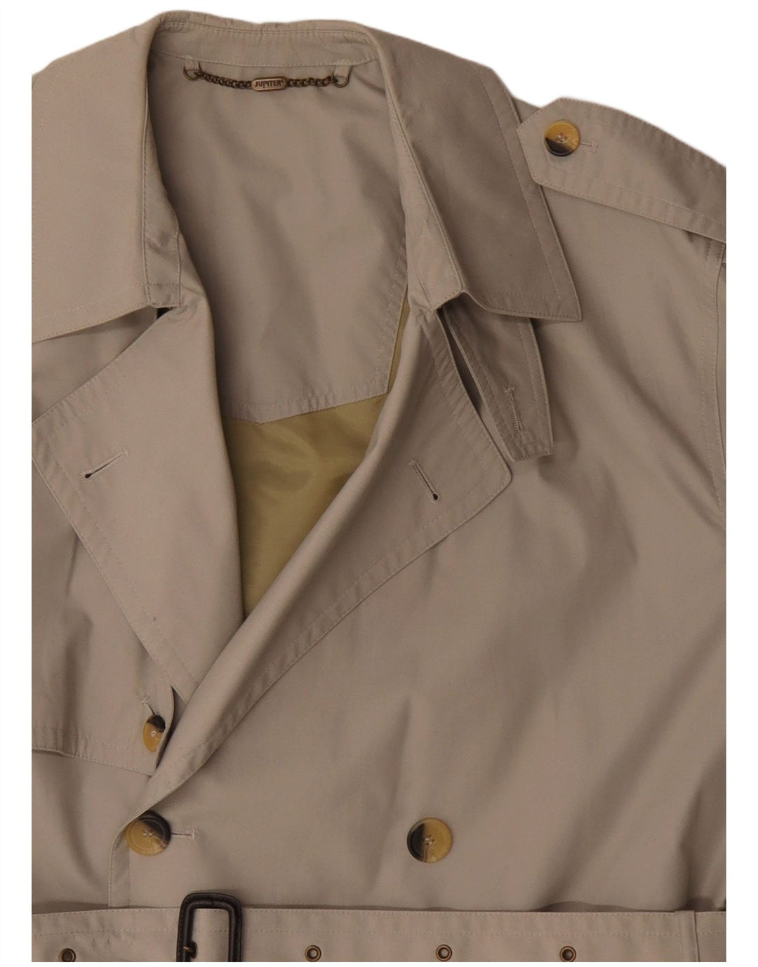 Trench Coat feminino Jupiter UK 14 grande algodão bege