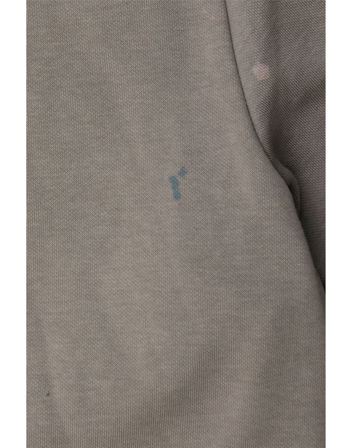 PUMA Mens Graphic Tracksuit Top Jaqueta Algodão Cinza Médio