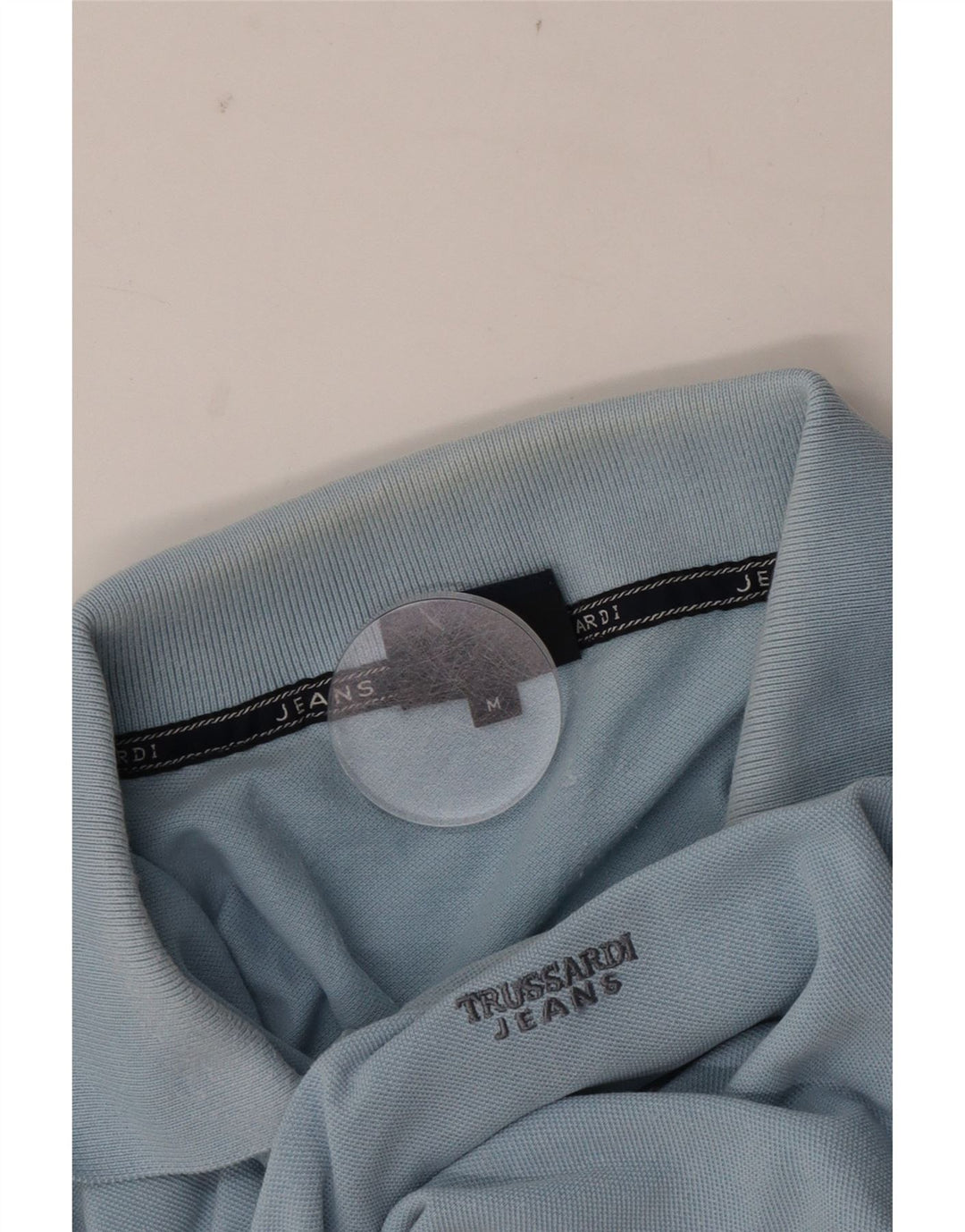 Camisa polo masculina Trussardi Jeans azul médio