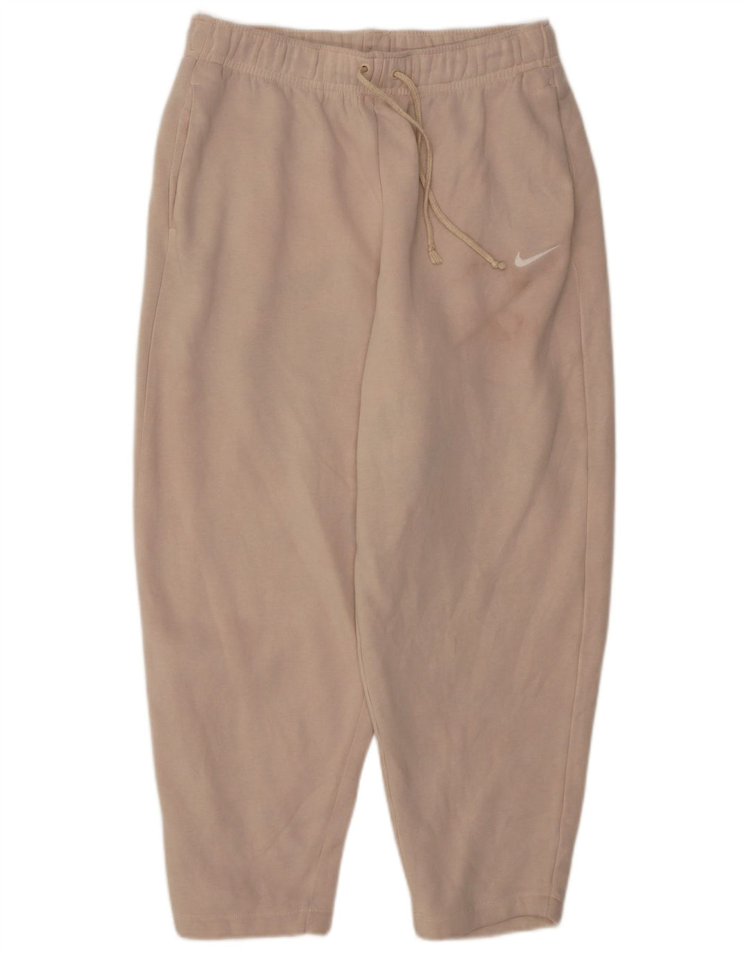 Calça de treino feminina Nike UK 14 algodão bege médio