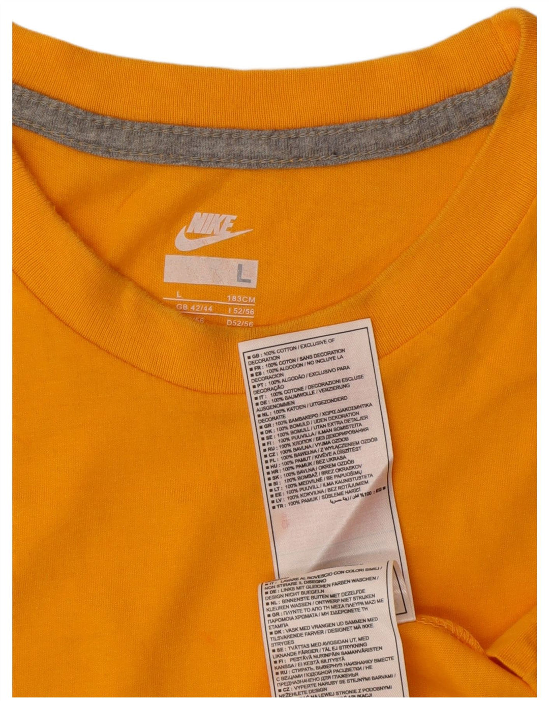 Camiseta masculina Nike Top UK 42/44 grande algodão laranja