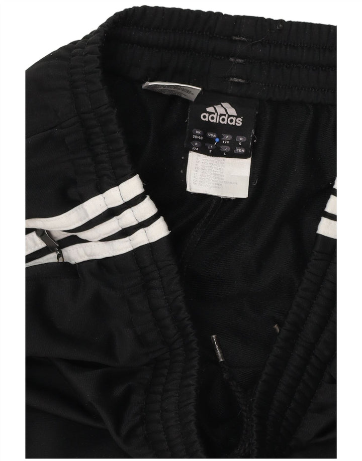 Calça de treino masculina Adidas Joggers médio preto colorblock poliéster