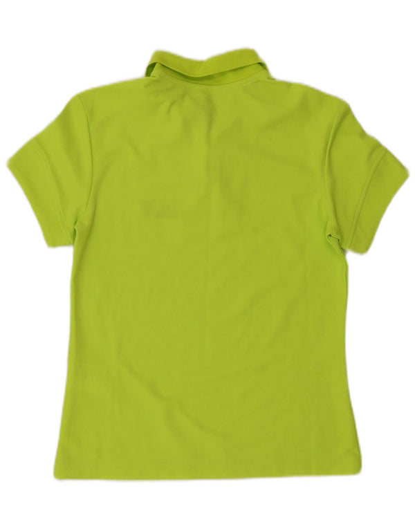 Camisa polo feminina JACK WOLFSKIN Reino Unido 10 poliéster verde pequeno