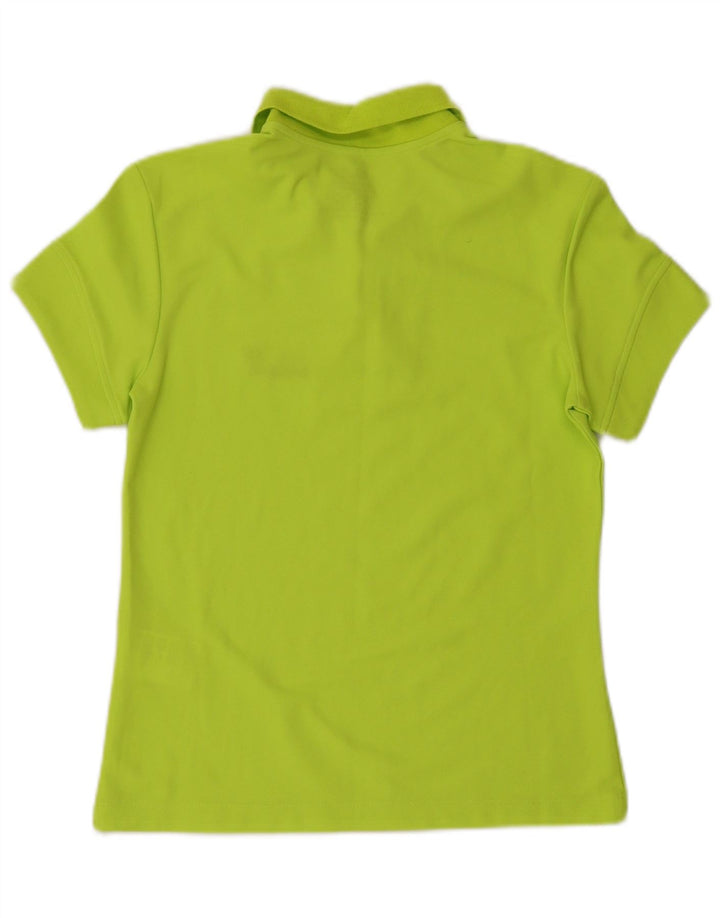 Camisa polo feminina JACK WOLFSKIN Reino Unido 10 poliéster verde pequeno