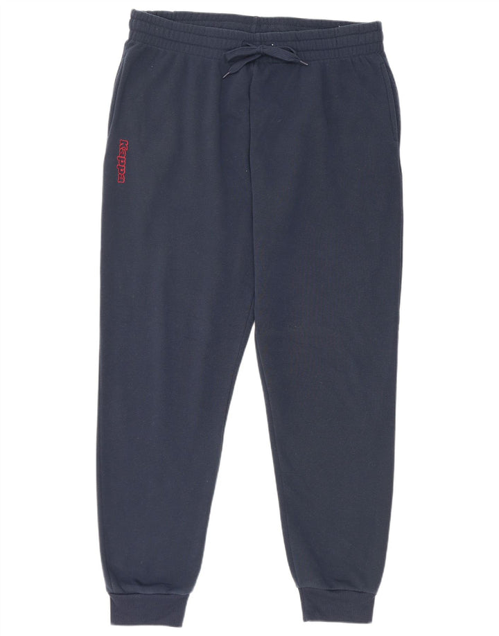 Calça de treino masculina Kappa Joggers 2XL poliéster azul marinho