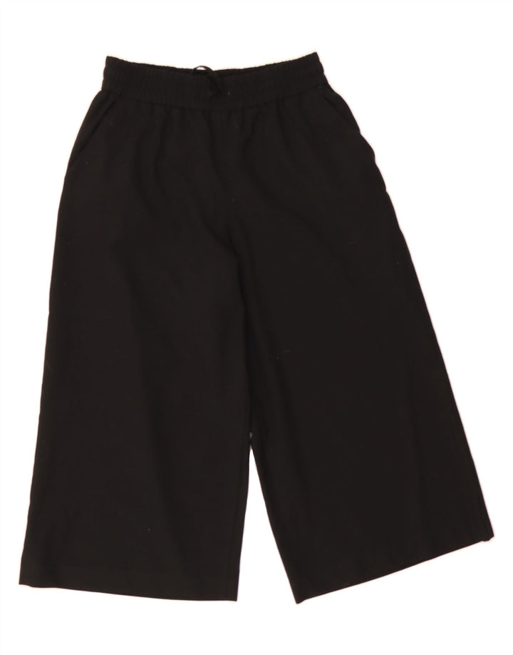 ZARA Womens Capri Tracksuit Trousers UK 6 XS Black Vintage Zara and Second-Hand Zara from Messina Hembry 