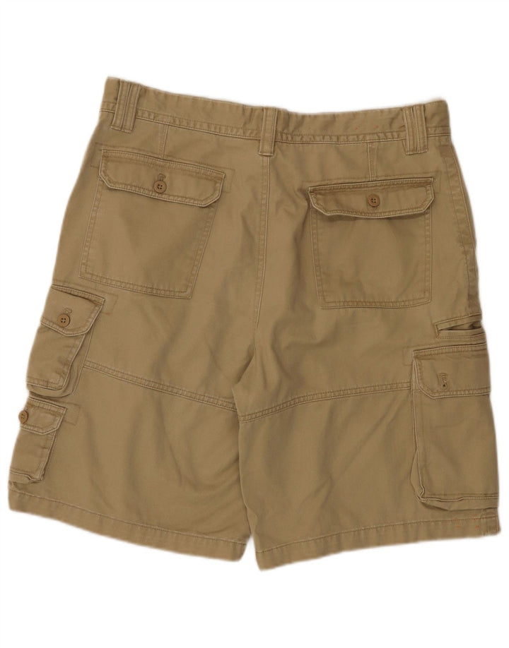 Shorts cargo masculino IZOD W36 grande algodão bege