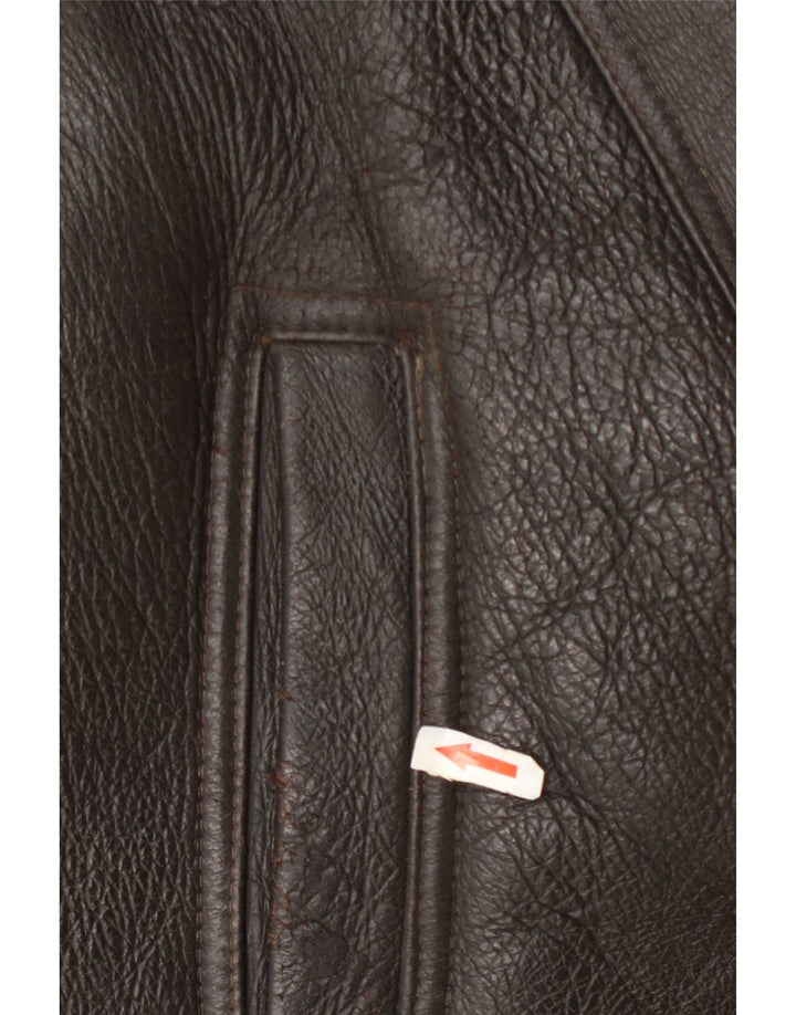 Jaqueta masculina vintage shearling tamanho 52 XL marrom