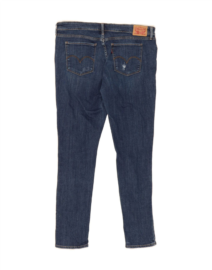 LEVI'S Womens 711 Distressed Skinny Jeans W32 L30 Blue Cotton Vintage Levi's and Second-Hand Levi's from Messina Hembry 