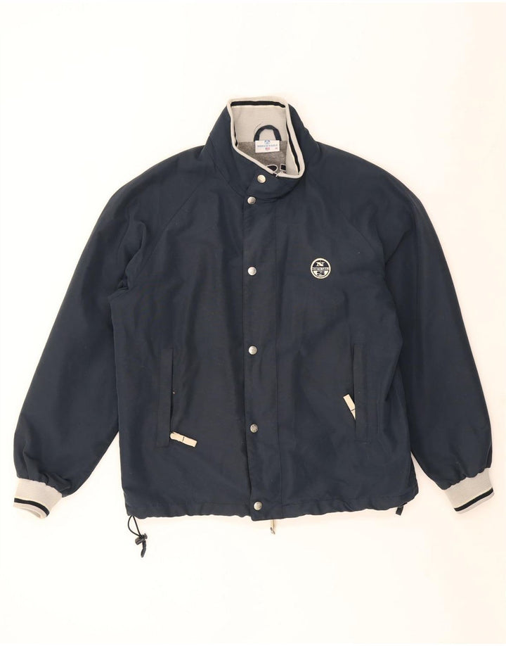Jaqueta bomber masculina North Sails Reino Unido 38 algodão colorblock azul marinho médio
