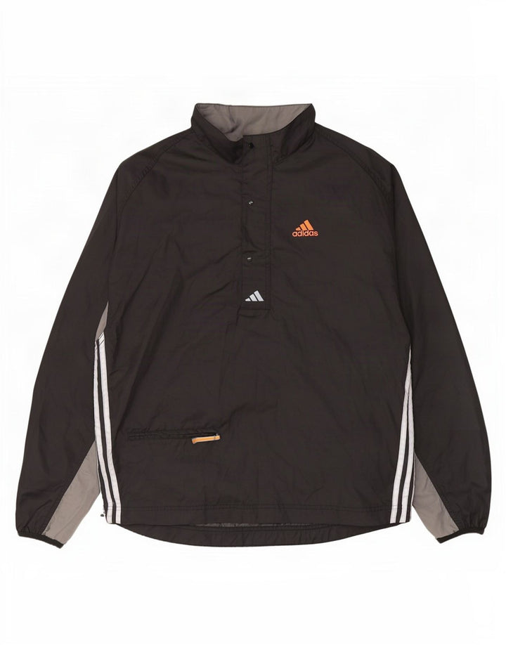 Adidas Mens Loose Fit Pullover Treino Top Reino Unido 40/42 Médio Preto