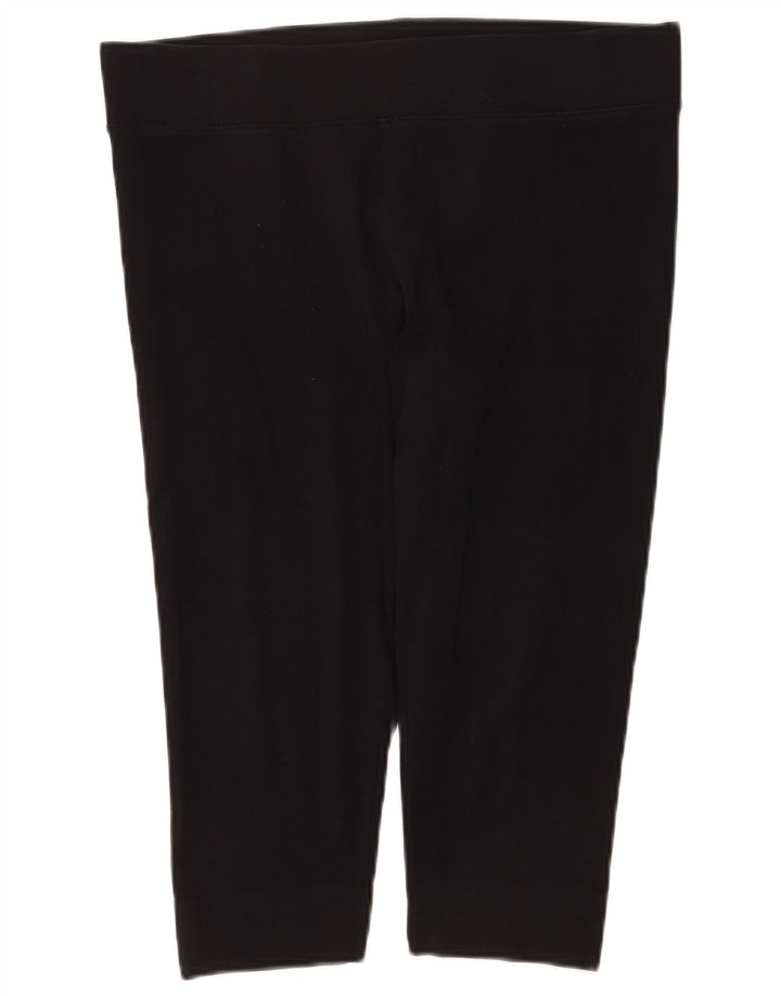 Leggings capri femininas Marks & Spencer Reino Unido 16 grande algodão preto