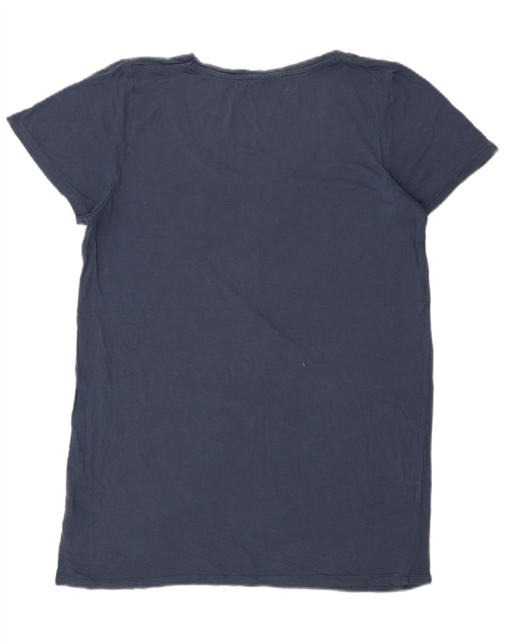 Camiseta feminina Oasis UK 14 viscose azul médio